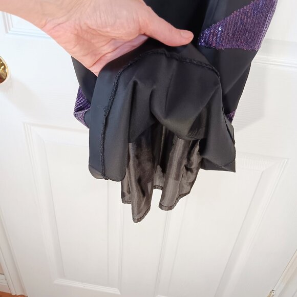 Forever 21 NWOT Black Purple Sequins Cocktail Formal Mini Dress Women's Size M - Picture 16 of 16